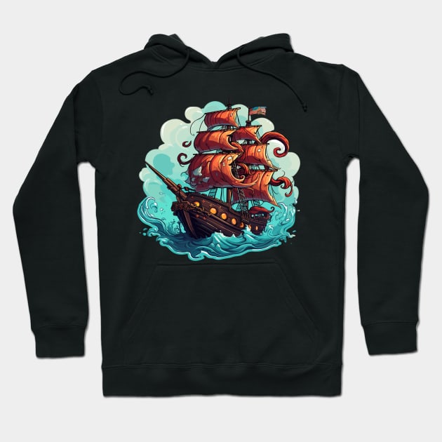 Pirate Ship Hoodie by remixer2020